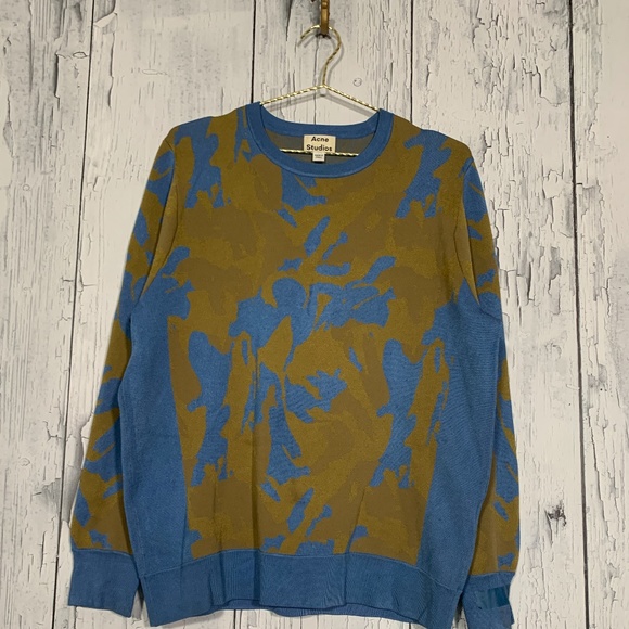 Acne Studios Unisex Primrose Camo Sweatshirt EUC - Picture 2 of 16